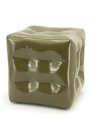 Glossy Crumpled Cube Stool | By-Boo Captives | Dutchfurniture.com