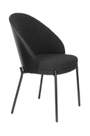 Black Bouclé Dining Chairs (2) | Dutchbone Rodin | Dutchfurniture.com