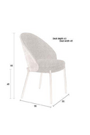 Black Bouclé Dining Chairs (2) | Dutchbone Rodin | Dutchfurniture.com