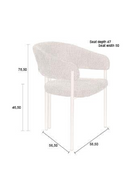 Bouclé Curved Dining Chairs (2) | Dutchbone Naida| Dutchfurniture.com
