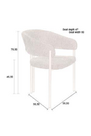 Bouclé Curved Dining Chairs (2) | Dutchbone Naida| Dutchfurniture.com
