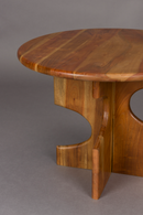 Notched Base Wooden Side Table | Dutchbone Morgan | Dutchfurniture.com