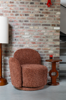 Melange Fabric Swivel Lounge Chair | Dutchone Rose | Dutchfurniture.com