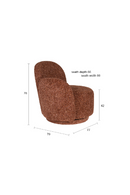 Melange Fabric Swivel Lounge Chair | Dutchone Rose | Dutchfurniture.com