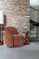 Melange Fabric Swivel Lounge Chair | Dutchone Rose | Dutchfurniture.com
