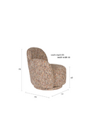Melange Fabric Swivel Lounge Chair | Dutchone Rose | Dutchfurniture.com