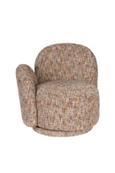 Melange Fabric Swivel Lounge Chair | Dutchone Rose | Dutchfurniture.com