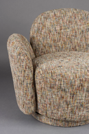 Melange Fabric Swivel Lounge Chair | Dutchone Rose | Dutchfurniture.com