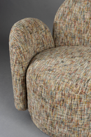 Melange Fabric Swivel Lounge Chair | Dutchone Rose | Dutchfurniture.com