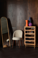 Bouclé Curved Dining Chair (2) | Dutchbone Barbara | Dutchfurniture.com