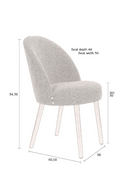 Bouclé Curved Dining Chair (2) | Dutchbone Barbara | Dutchfurniture.com