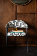 Graphic Patterned Dining Chair (2) | Dutchbone Miyo | Dutchfurniture.com