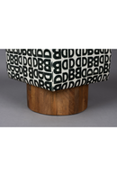 Letter Print Square Stool | Dutchbone Monogram | Dutchfurniture.com