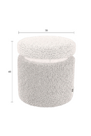 Bouclé Cylindrical Stool | Dutchbone Sen | Dutchfurniture.com