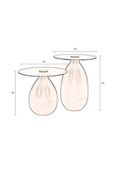 Brown Glass Side Table Set (2) | Dutchbone Selene | Dutchfurniture.com