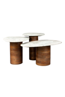 Marble Pedestal Side Tables (3) | Dutchbone Suki | Dutchfurniture.com