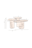 Marble Pedestal Side Tables (3) | Dutchbone Suki | Dutchfurniture.com