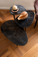 Black Iron Side Table Set (3) | Dutchbone Phyllis | Dutchfurniture.com