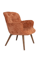 Velvet Vintage Style Lounge Chair | Dutchbone Lenn | Dutchfurniture.com
