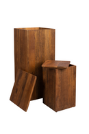 Mango Wood Plant Stand Set (2) | Dutchbone Ribble | Dutchfurniture.com