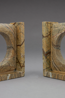 Brown Marble Book Ends (2) | Dutchbone Satpura | Dutchfurniture.com