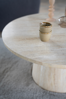 Travertine Pedestal Coffee Table | Eleonora Aime | Dutchfurniture.com
