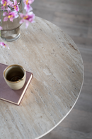 Travertine Pedestal Dining Table | Eleonora Aime | Dutchfurniture.com