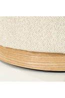 Cylindrical Beige Fabric Ottoman | Eleonora Avah | Dutchfurniture.com