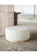 Cylindrical Beige Fabric Ottoman | Eleonora Avah | Dutchfurniture.com