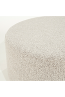 Cylindrical Taupe Fabric Ottoman | Eleonora Avah | Dutchfurniture.com