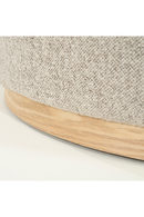 Cylindrical Taupe Fabric Ottoman | Eleonora Avah | Dutchfurniture.com
