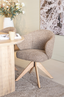 Oak Base Swivel Armchair | Eleonora Connor | Dutchfurniture.com