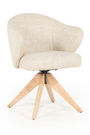 Oak Base Swivel Armchair | Eleonora Connor | Dutchfurniture.com