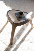 White Marble Triangular Side Table | Eleonora Fred | Dutchfurniture.com