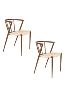 Walnut Framed Dining Chairs (2) | DF Che | Dutchfurniture.com