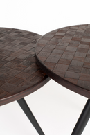Teak Round Side Table Set (2) | DF Webster | Dutchfurniture.com