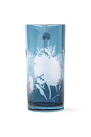 Floral Patterned Blue Glass Pitcher | Pols Potten Peony | Dutchfurniture.com