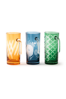 Floral Patterned Blue Glass Pitcher | Pols Potten Peony | Dutchfurniture.com