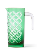 Patterned Green Glass Pitcher | Pols Potten Cuttings | Dutchfurniture.com