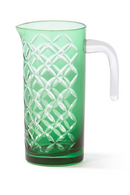 Patterned Green Glass Pitcher | Pols Potten Cuttings | Dutchfurniture.com