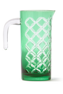 Patterned Green Glass Pitcher | Pols Potten Cuttings | Dutchfurniture.com