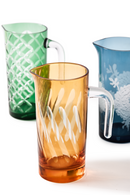 Patterned Green Glass Pitcher | Pols Potten Cuttings | Dutchfurniture.com