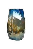 Iridescent Faceted Glass Vase M | Pols Potten Graphic Luster | Dutchfurniture.com