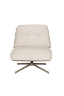 Cream Leather Swivel Lounge Chair | Zuiver Benjamin | Dutchfurniture.com