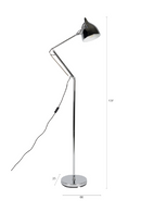 Chrome Adjustable Floor Lamp | Zuiver Reader | Dutchfurniture.com