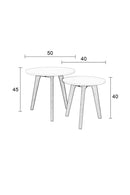 White Nesting End Tables | DF Bodine | Dutchfurniture.com