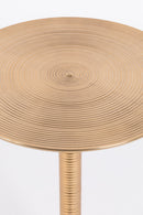 Gold Round Pedestal Side Table | Bold Monkey Hypnotising | DutchFurniture.com