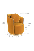Upholstered Ochre Swivel Chair | Bold Monkey Sassy Granny | DutchFurniture.com