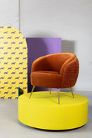 Curved Orange Lounge Chair | Bold Monkey So Curvy | DutchFurniture.com