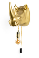 Animal Head Wall Lamp | Bold Monkey Mind Your Own Rhino | Dutchfurniture.com